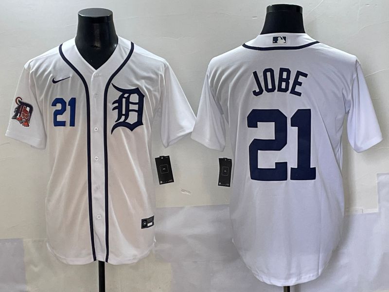 Men 2025 Detroit Tigers 21 Jobe White Game Nike MLB Jersey style 6